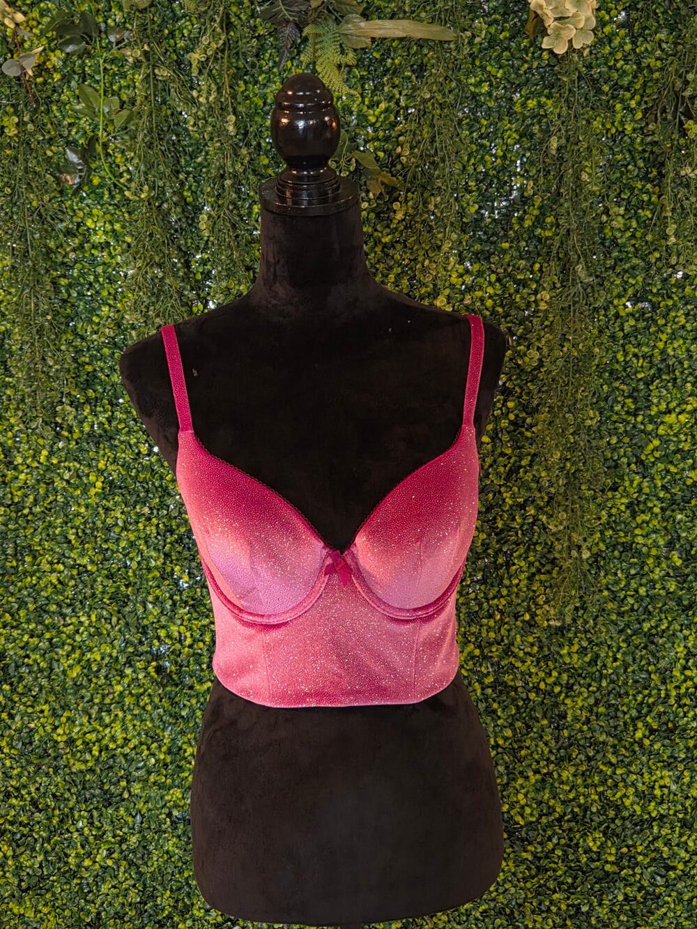 Victoria's Secret Velvet Sparkle Long Line Bra, 34D